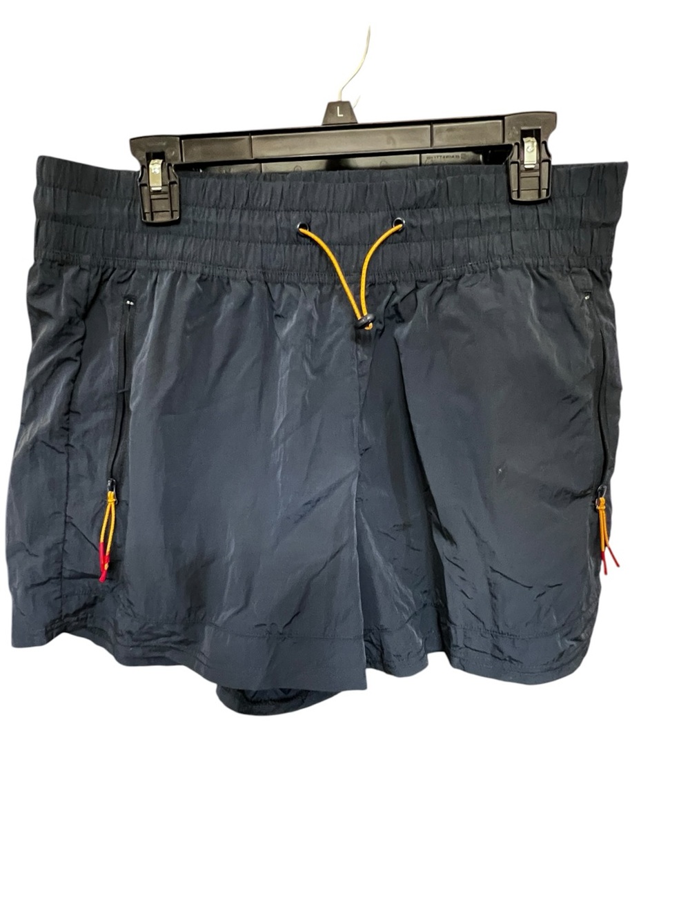 Men's Performance Swim Shorts with Orange Drawstring - Blue